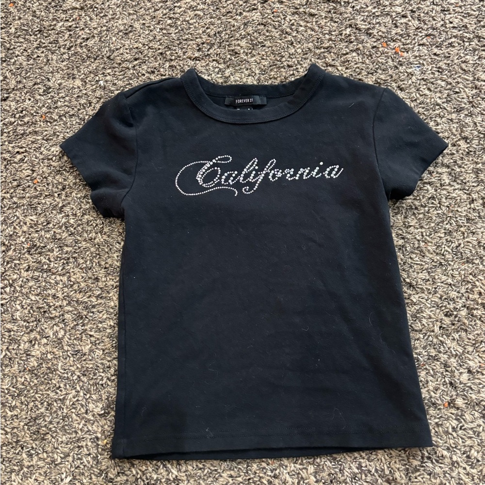 Black T-Shirt with California Print